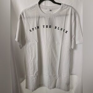 Mister Tee Spin the Block Graphic Tee White Size L and M NWT